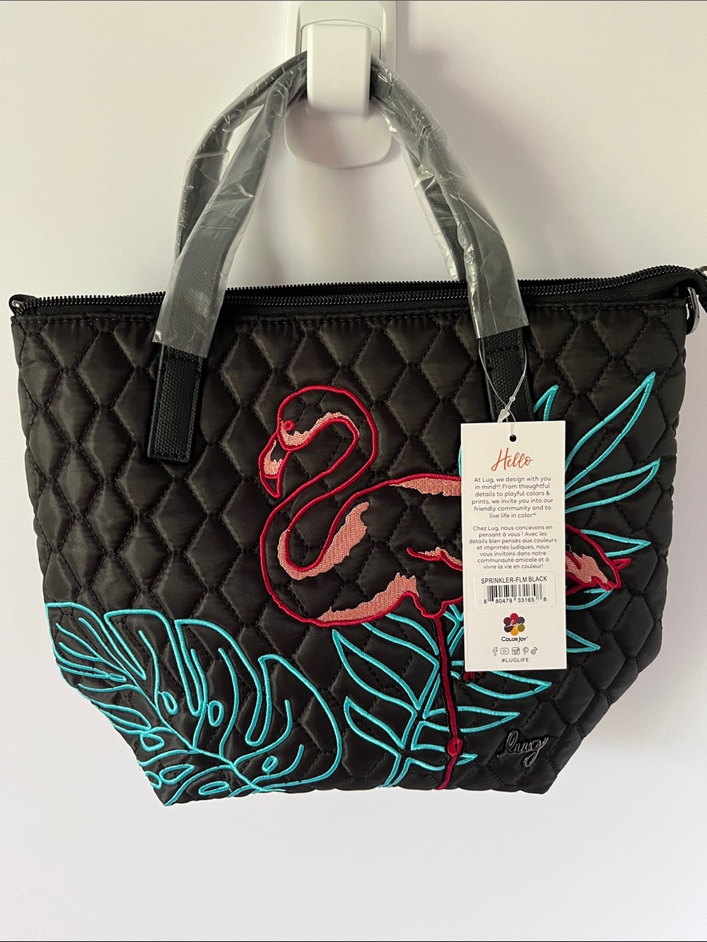 LUG - Sprinkler Crossbody Bag in Flamingo Black